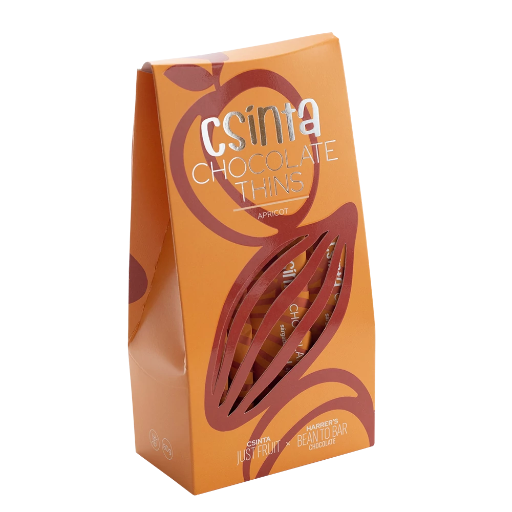 Csinta chocolate thins sárgabarack 10db-os 80 g