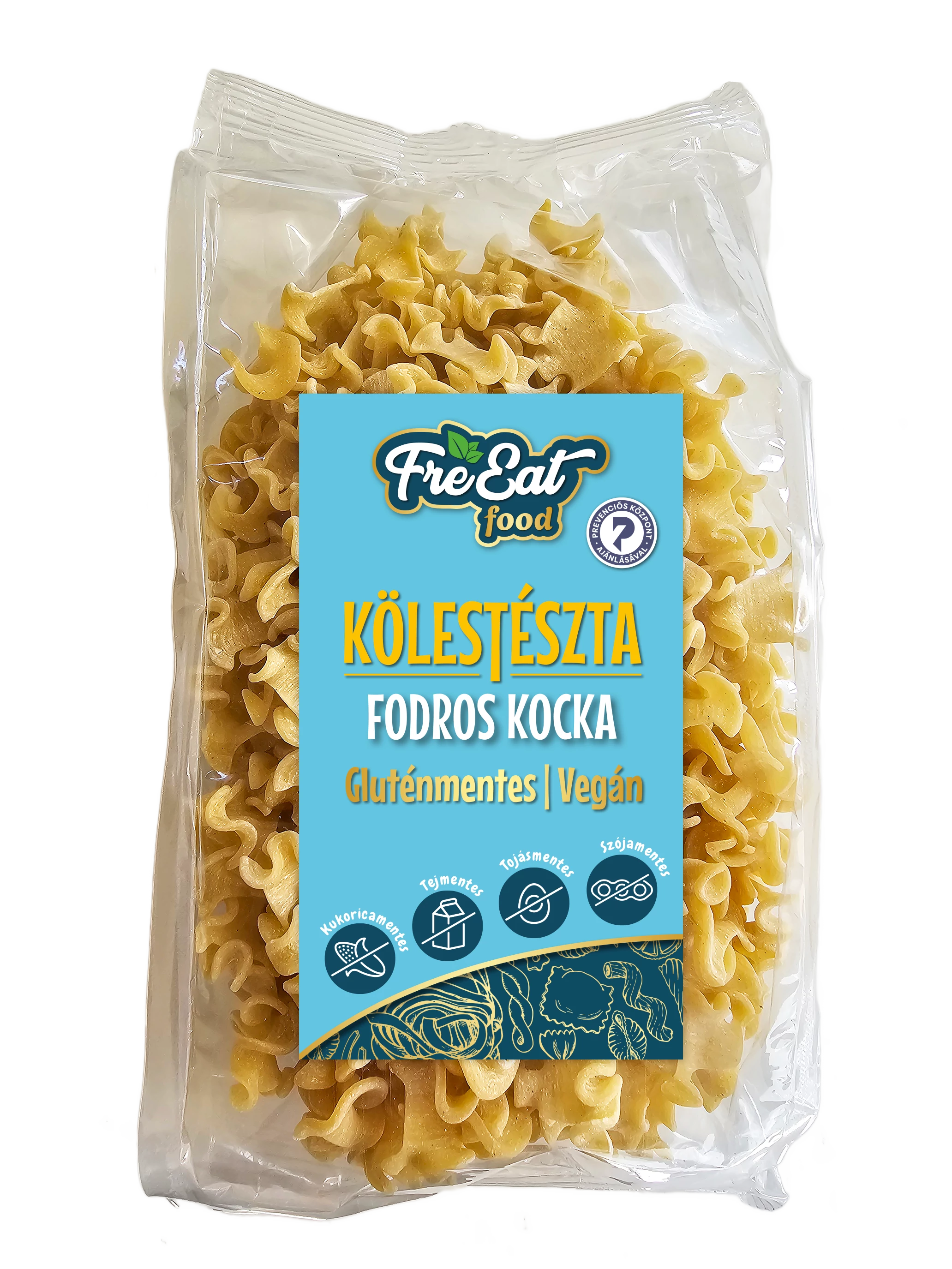 Freeat food gluténmentes kölestészta fodros kocka 200 g