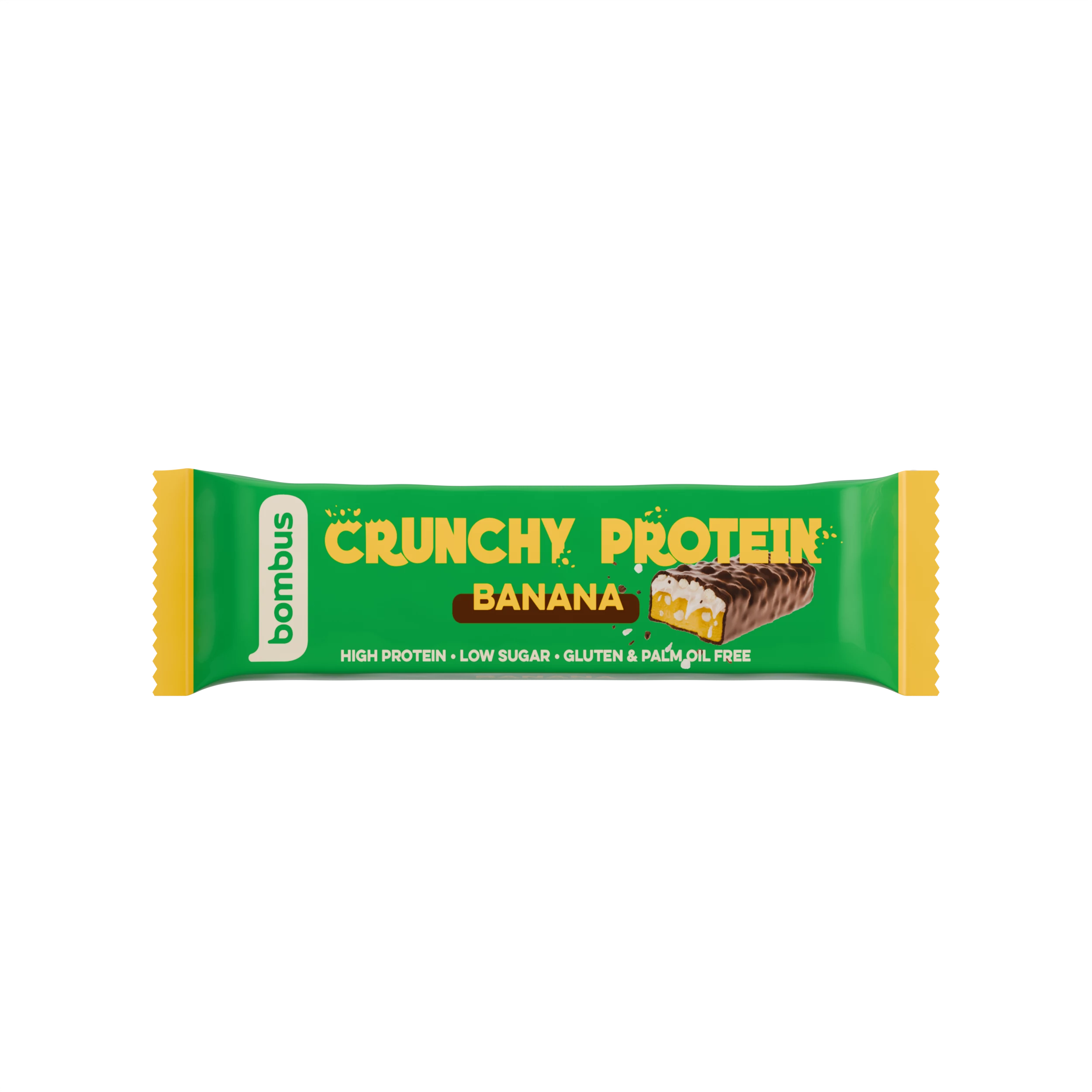 Bombus crunchy proteinszelet tejcsokoládéval banán ízzel és édesítőszerrel 50 g