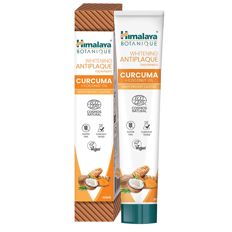 Himalaya botanique natúr kurkumás fehérítő, lepedékeltávolító fogkrém 75 ml