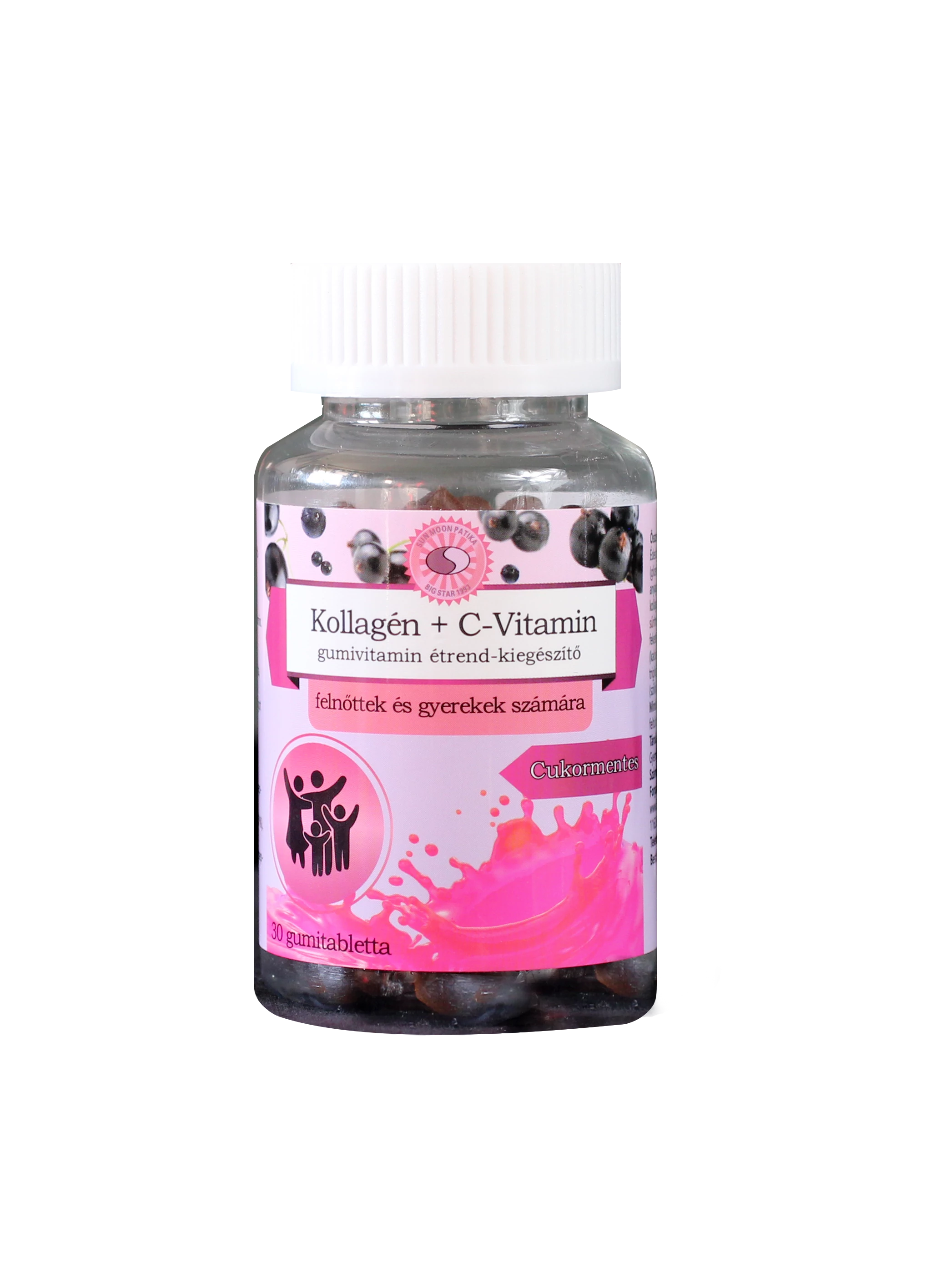 Sun Moon kollagén+c-vitamin étrend-kiegészítő gumivitamin 30 db