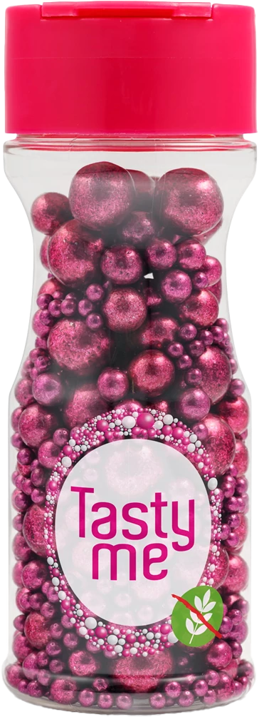 Tasty Me gluténmentes metallic pearls tortadekor mix fukszia 75 g
