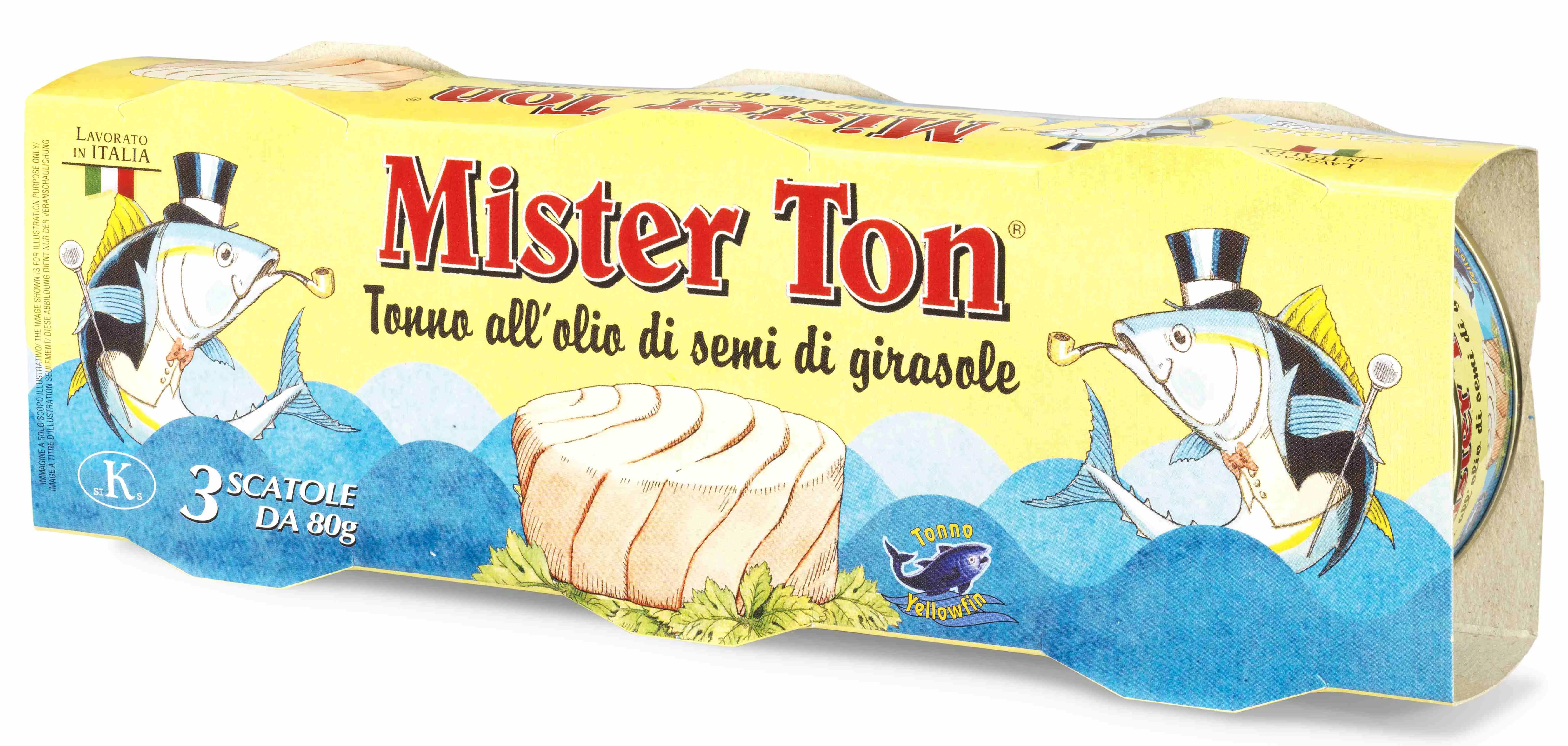 Mister Ton tonhaldarabok napraforgó olajban 3x80g 240 g