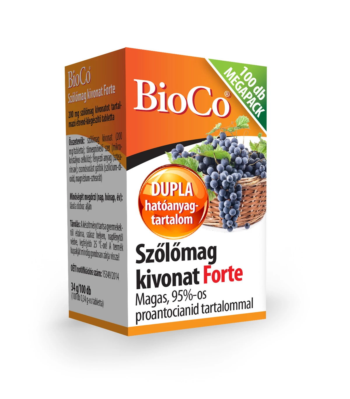 Bioco szőlőmag forte tabletta 100 db