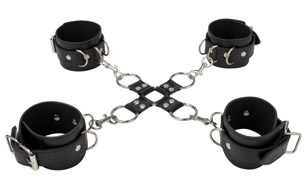 Bőr Kéz- és Lábkulcs - Fekete Érintés Élvezethez