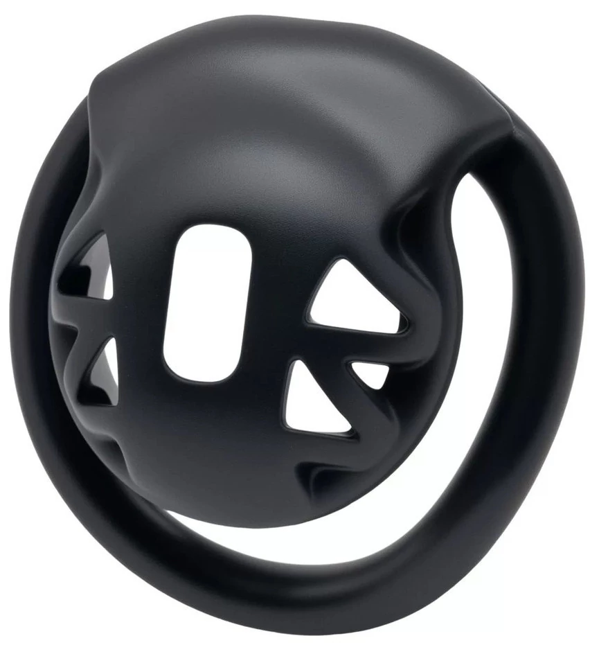 ZeroDick Péniszketrec ABS műanyag perforált integrált zárral fekete 3,5x3,3 cm