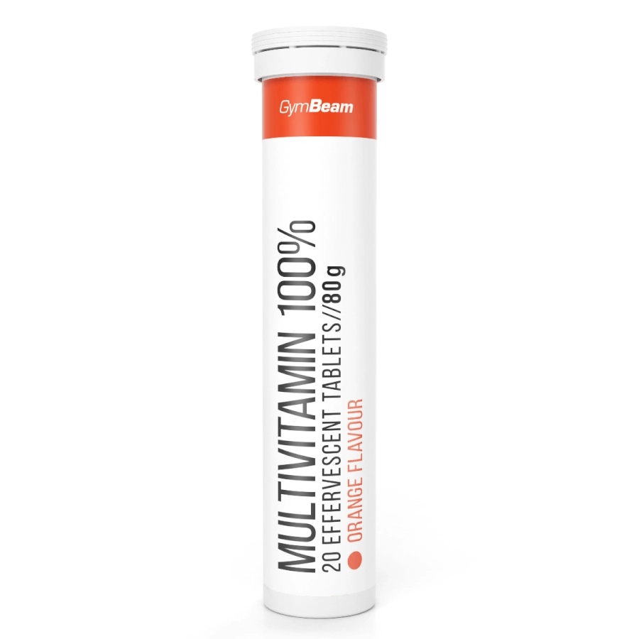 Multivitamin 100% - 20 pezsgőtabletta - narancs - GymBeam