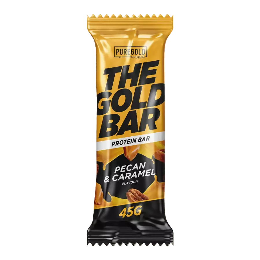 The Gold Bar protein szelet - Pekándió & Karamell - 45g - PureGold